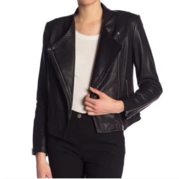 🆕 THEORY 100% Lamb Leather Phelan Leather Jacket
